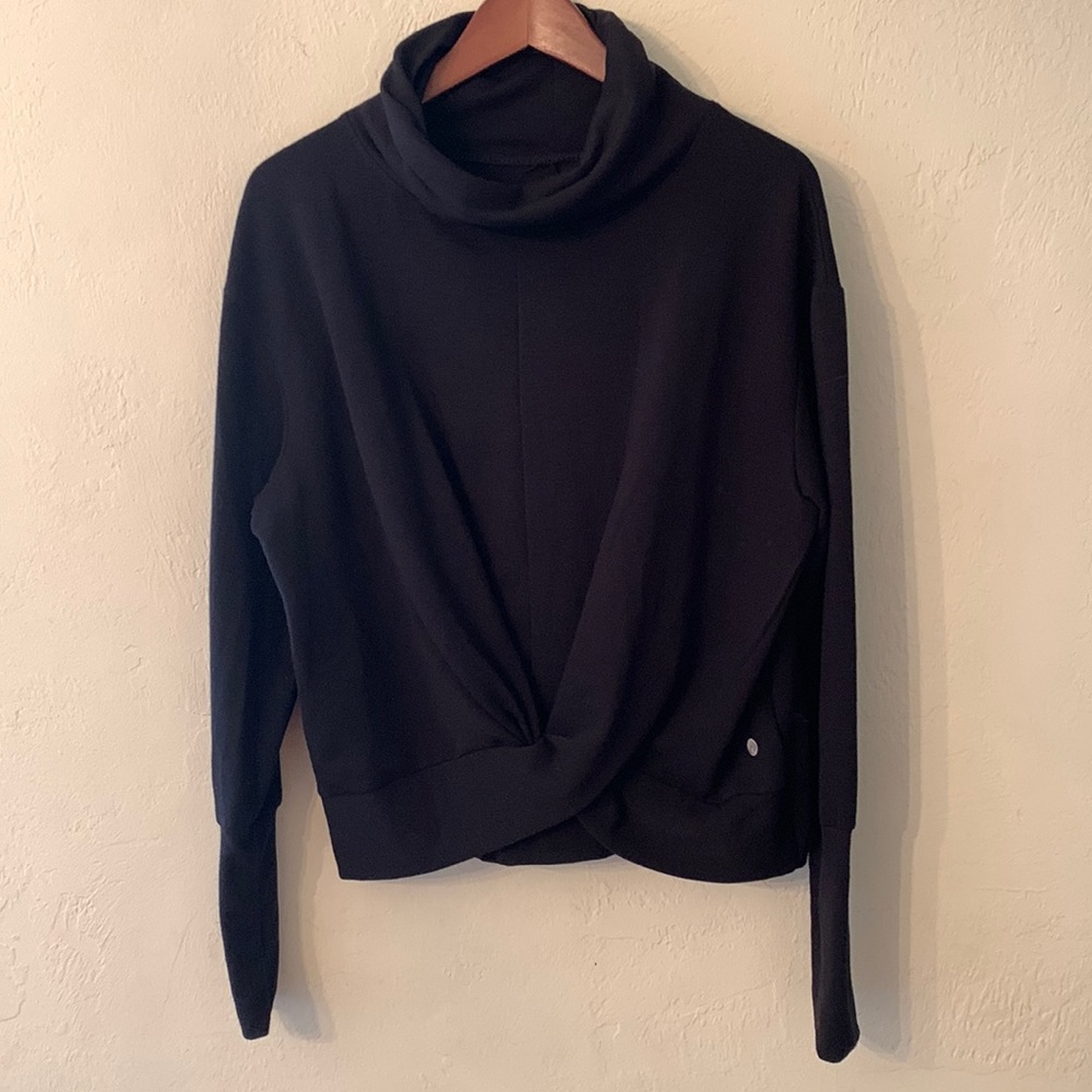 Apana cowl neck twist front top